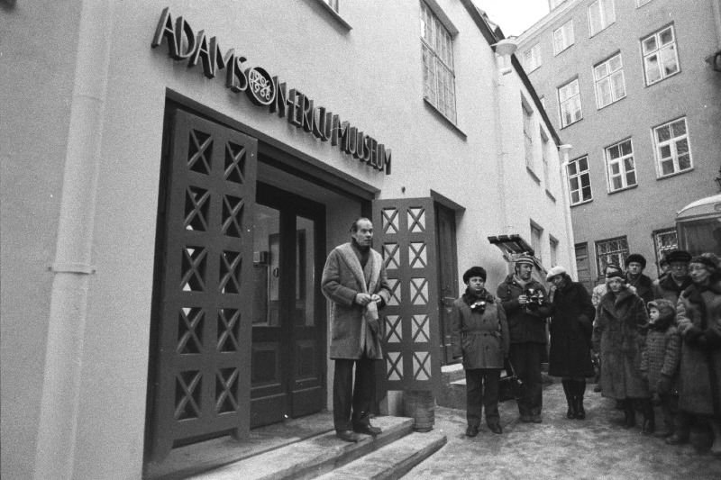 Eesti NSV Riikliku Kunstimuuseumi filiaali Adamson-Ericu muuseumi avamisel kõneleb Eesti NSV Kunstnike Liidu juhatuse esimees Ilmar Torn.