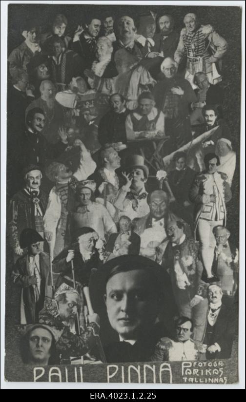 Fotopostkaart Paul Pinna rollidega.