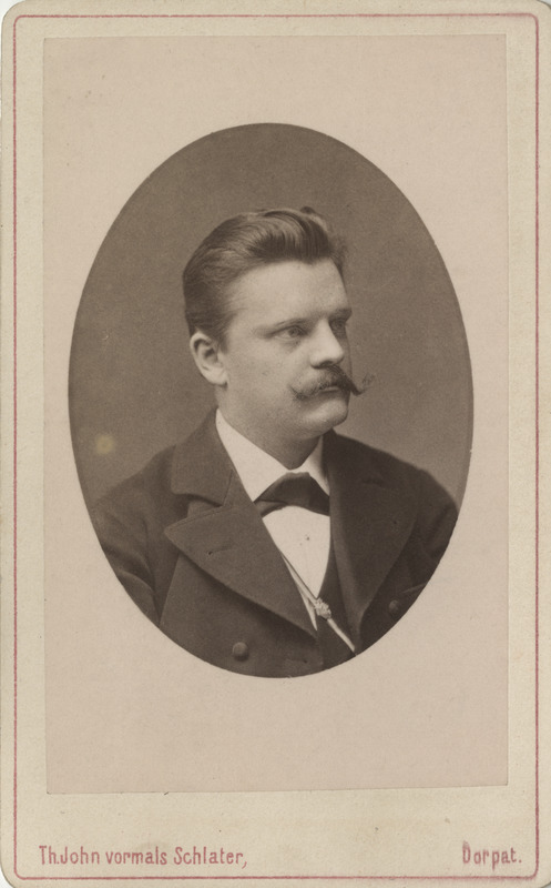 Korporatsioon "Estonia" liige Bernhard Höhlbaum, portreefoto