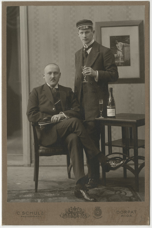 Korporatsiooni "Livonia" liikmed Otto von Schroeder ja tema akadeemiline isa Oswald von Samson-Himmelstjerna