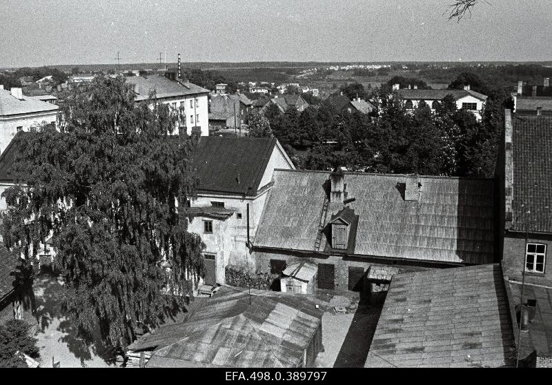 Viljandi linn tuletõrjetornist.