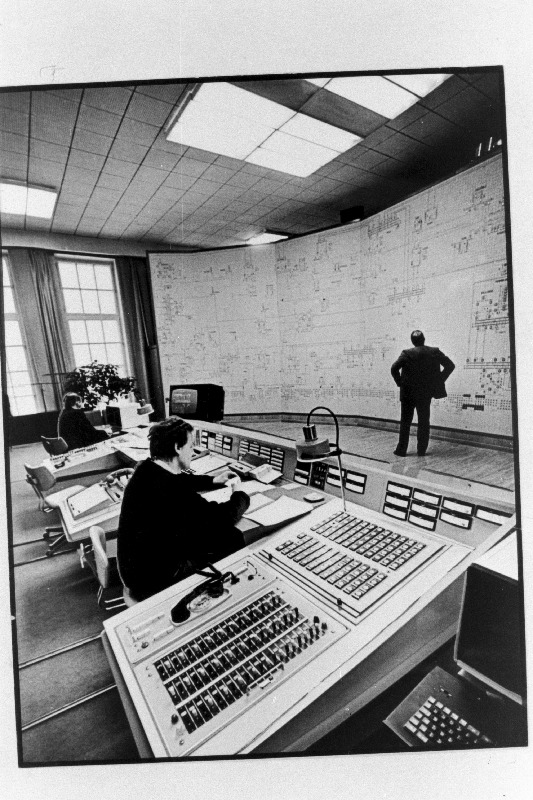 Põhja Kõrgepingevõrkude dispetšerpunkti sisevaade.