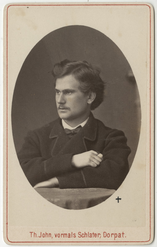 Korporatsioon "Estonia" liige Woldemar Sesemann, portreefoto