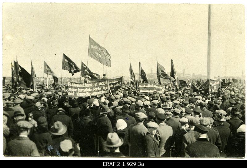 1. mai meeleavaldus Tallinnas Stroomi rannas 1927.a.