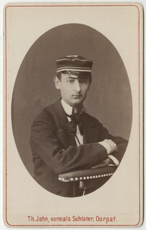 Korporatsioon "Estonia" liige parun Boleslav Staël von Holstein, portreefoto