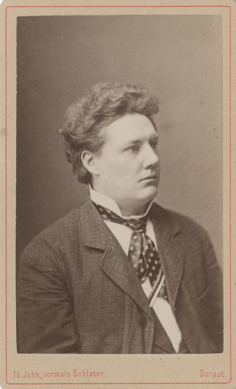 Korporatsiooni "Livonia" liige Wilhelm Lenz, portreefoto