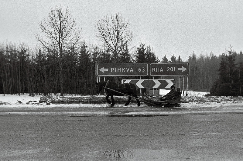 Luhamaa piiripunkti lähistel.
