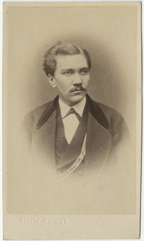 Korporatsiooni "Livonia" liige Theodor Schilling, portreefoto