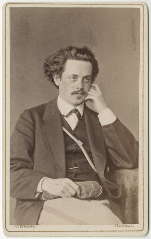 Korporatsioon "Estonia" liige Johannes Hörschelmann, portreefoto