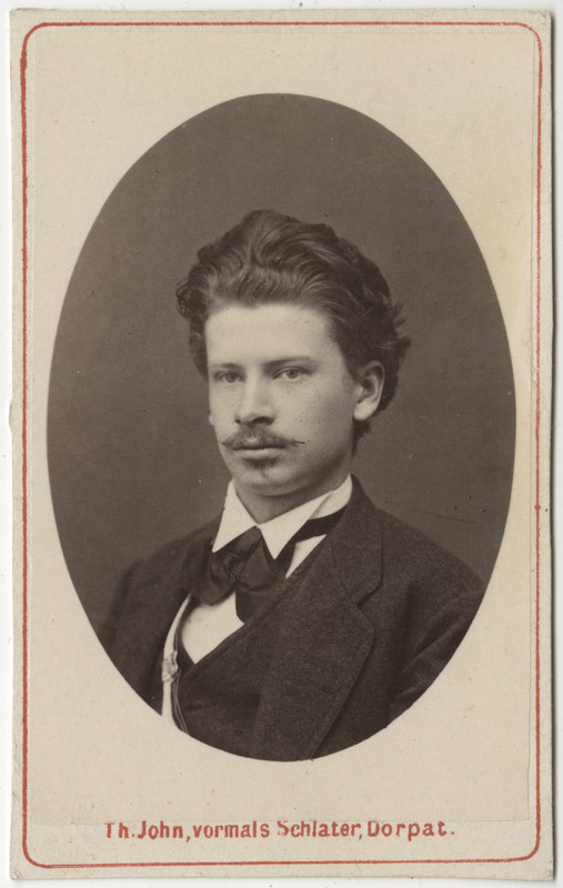 Korporatsioon "Estonia" liige parun Eugen Girard de Soucanton, portreefoto