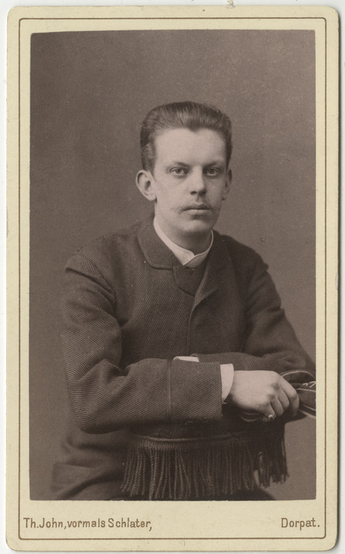 Korporatsioon "Estonia" liige Oskar Gabler, portreefoto