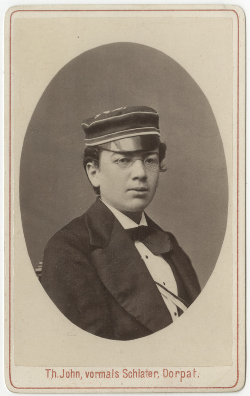 Korporatsioon "Estonia" liige Arthur von Güldenstubbe, portreefoto