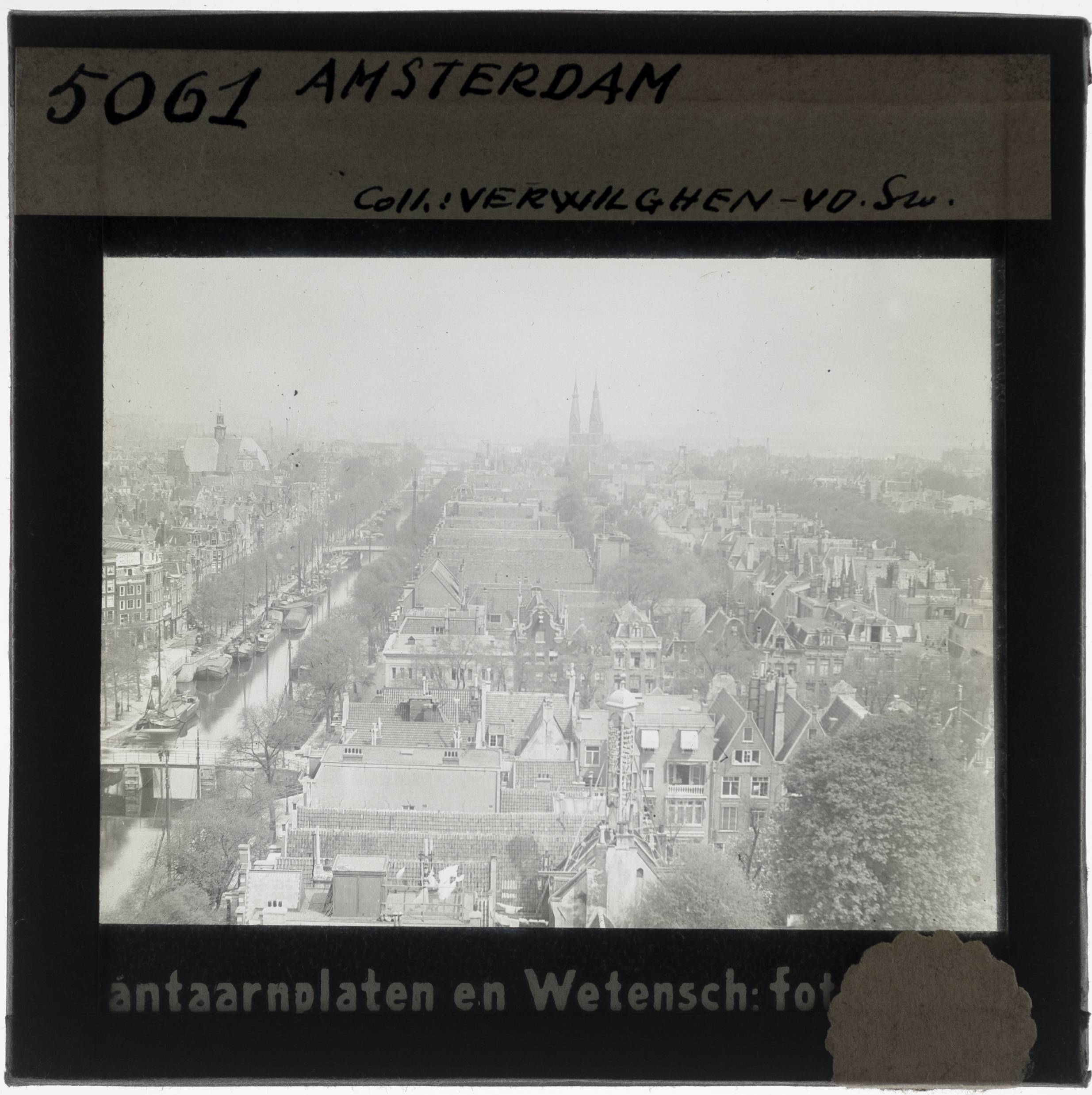 Amsterdam. Panorama - KU Leuven. Glass slides landscape, architecture and design. Université de Louvain, between 1839 and 1939. Photographer unknown. Added information on slide. Current location: Netherlands, Amsterdam. EuroPhot. Art History. Various periods. Architecture. City. EuroPhot. Art history. Various periods. Architecture. City. EuroPhot. Social history. Various periods. Architecture. City. EuroPhot. Social history. Various periods. Architecture. City.