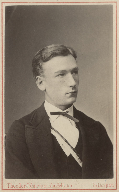 Korporatsioon "Estonia" liige Karl Leidig, portreefoto