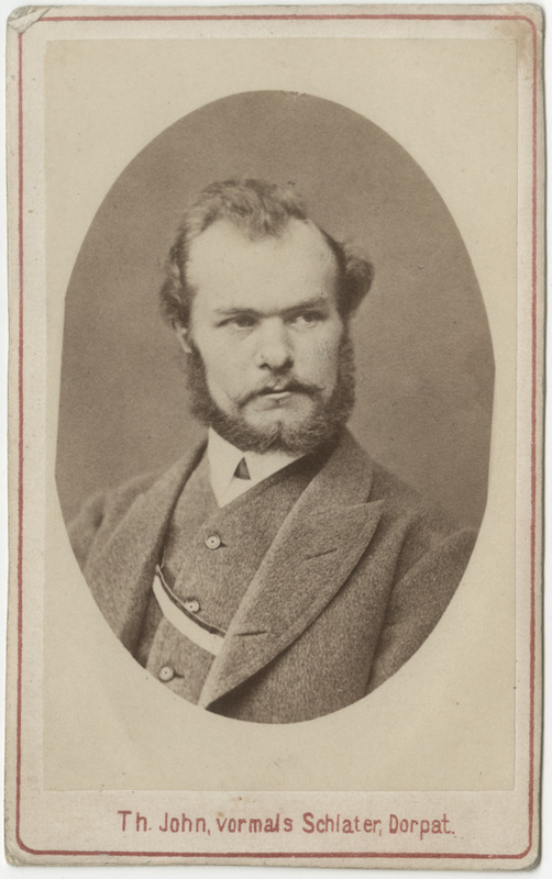 Korporatsioon "Estonia" liige krahv Alexander Cronhjelm, portreefoto