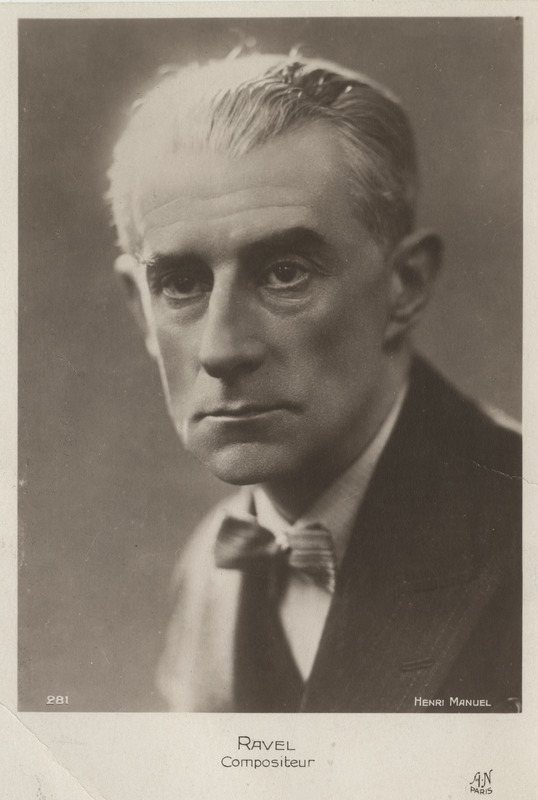 Prantsuse helilooja ja pianist Maurice Ravel, portreefoto