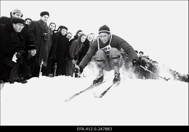 NSV Liidu suusatamise meistrivõistluste ajal Otepääl.