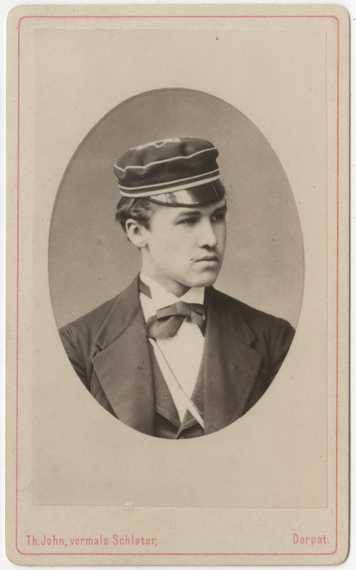 Korporatsioon "Estonia" liige Jakob von Mühlendahl, portreefoto