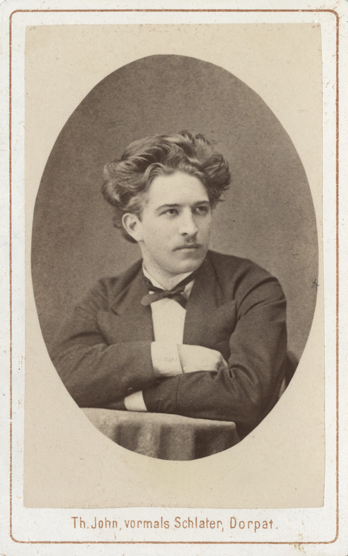 Korporatsioon "Estonia" liige Nikolai Oehren, portreefoto