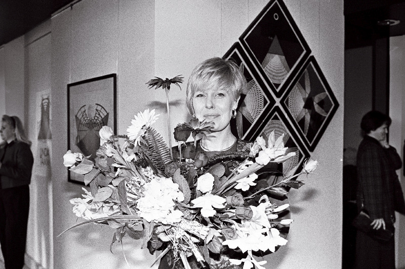Linda Tamme graafika näituse avamisel G-galeriis.