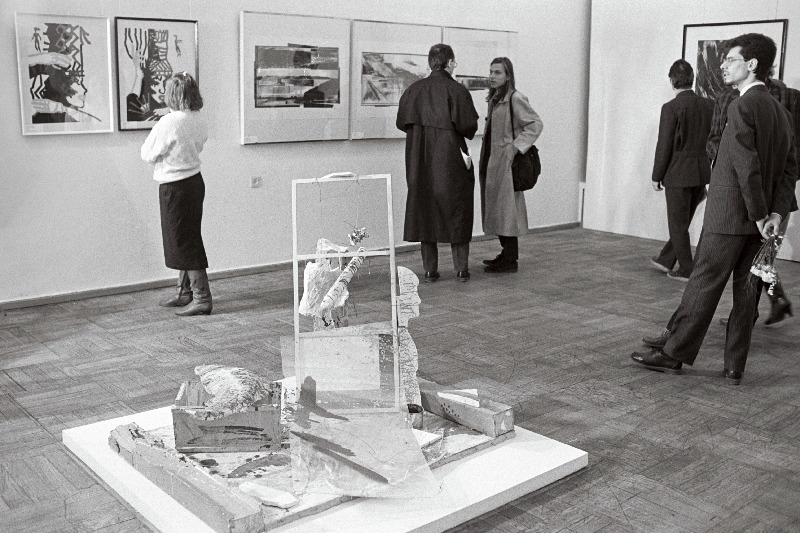 Vaade eesti kunstnike kevadnäitusele.