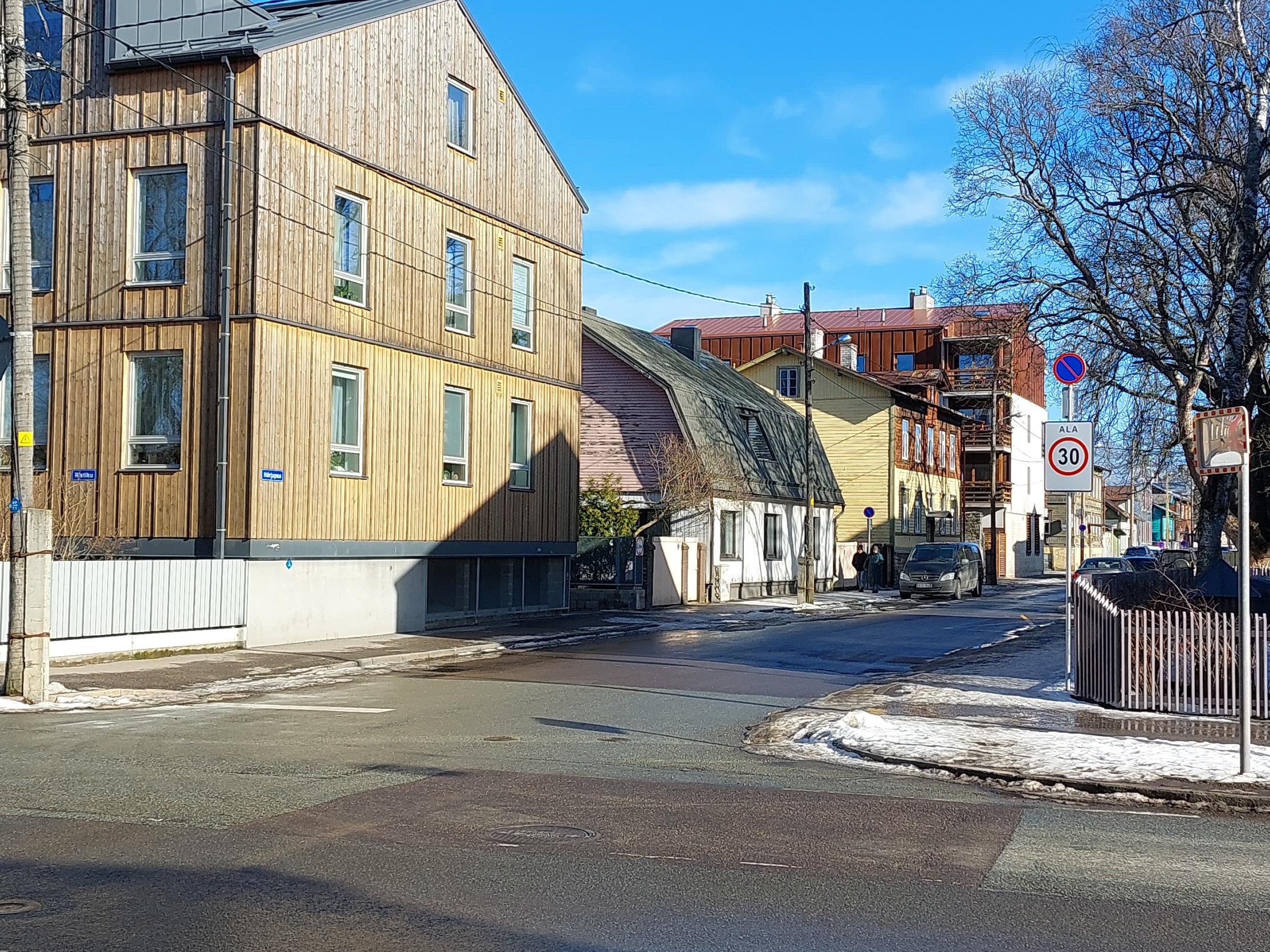 Vaade Ristiku tänavalt Härjapea tänavale. rephoto
