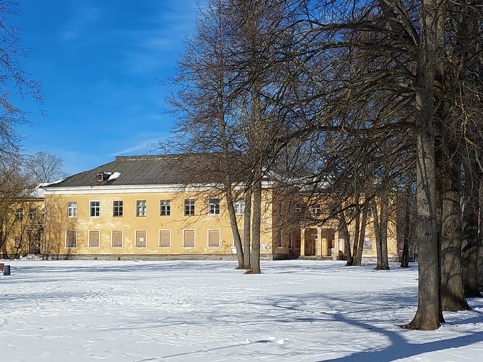 The first building of the Tallinn Pelgulinna Hospital on Härjapea Street rephoto