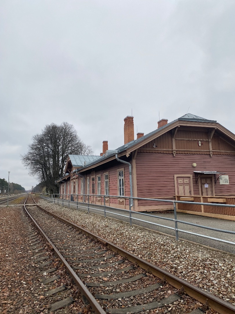 Photo postcard. Elva Railway Station. rephoto