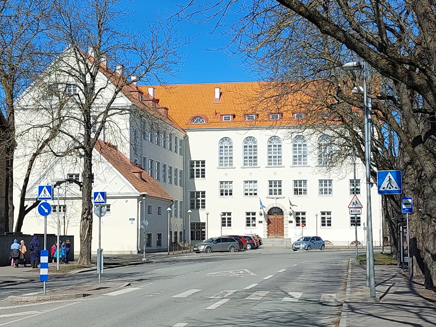 Tallinna 17. High school building Cross fence 69 rephoto