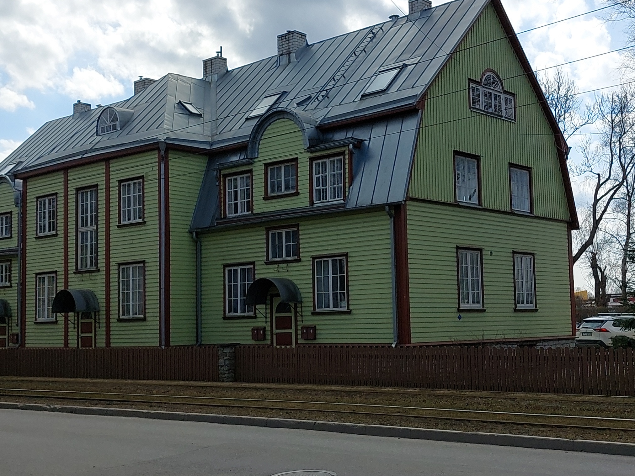 Railway residential building in Tallinn Kopli 9a. Arh. Karl Burman, 1926 rephoto