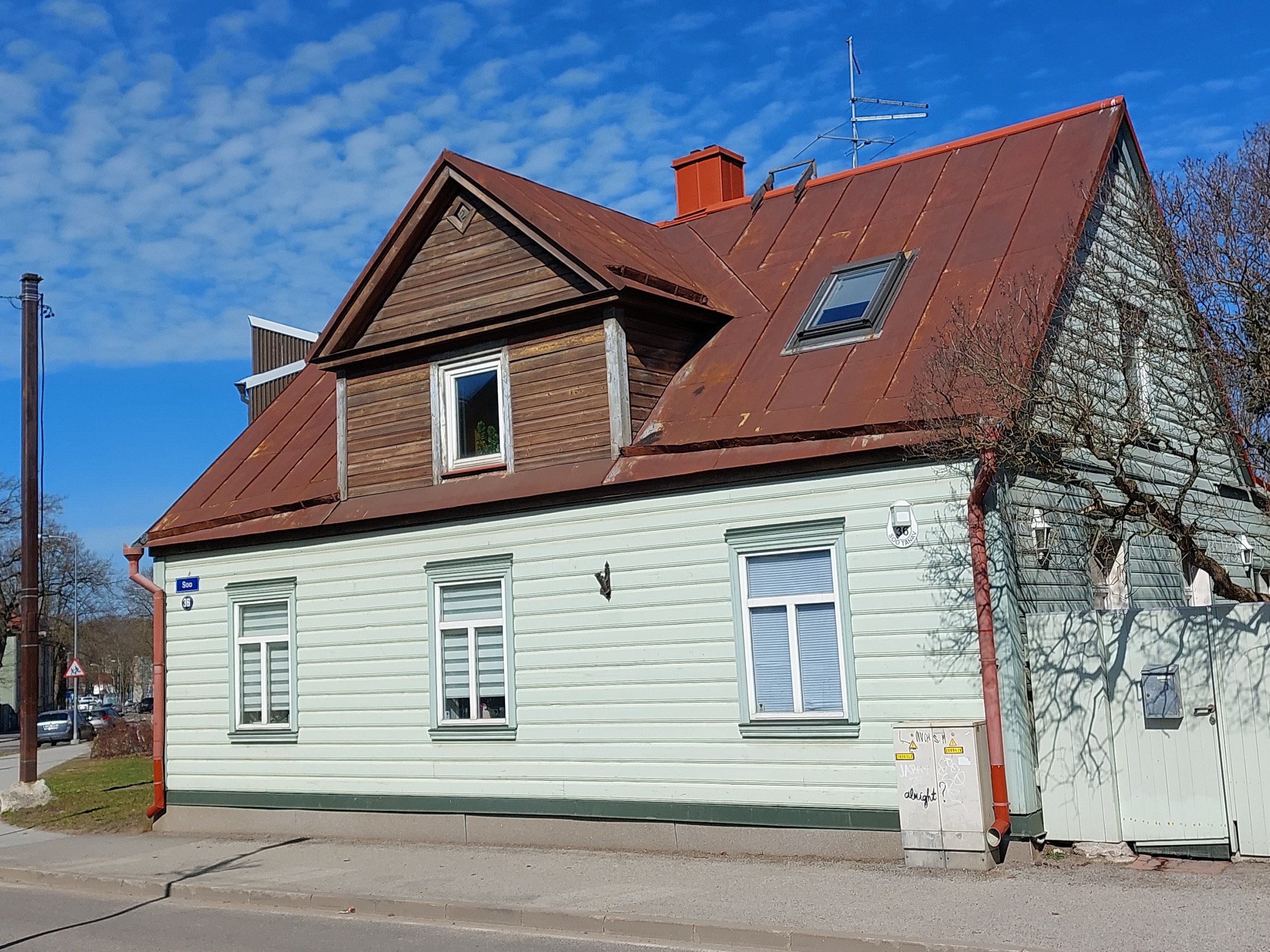 House in Nikonov Street no. 38 where Mikhail lived Kalinin. rephoto