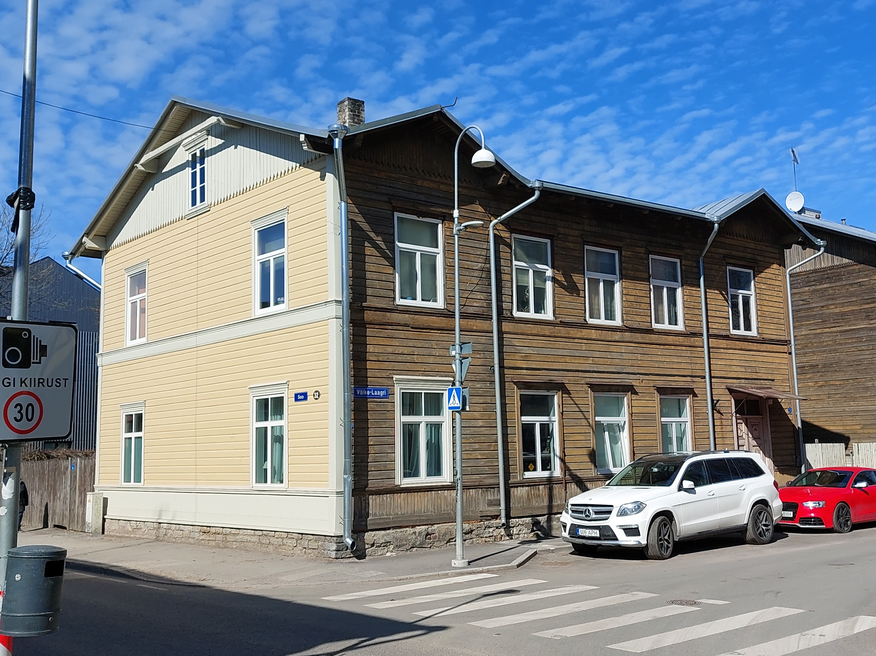 View of the building J. Nikonov Street 32. rephoto