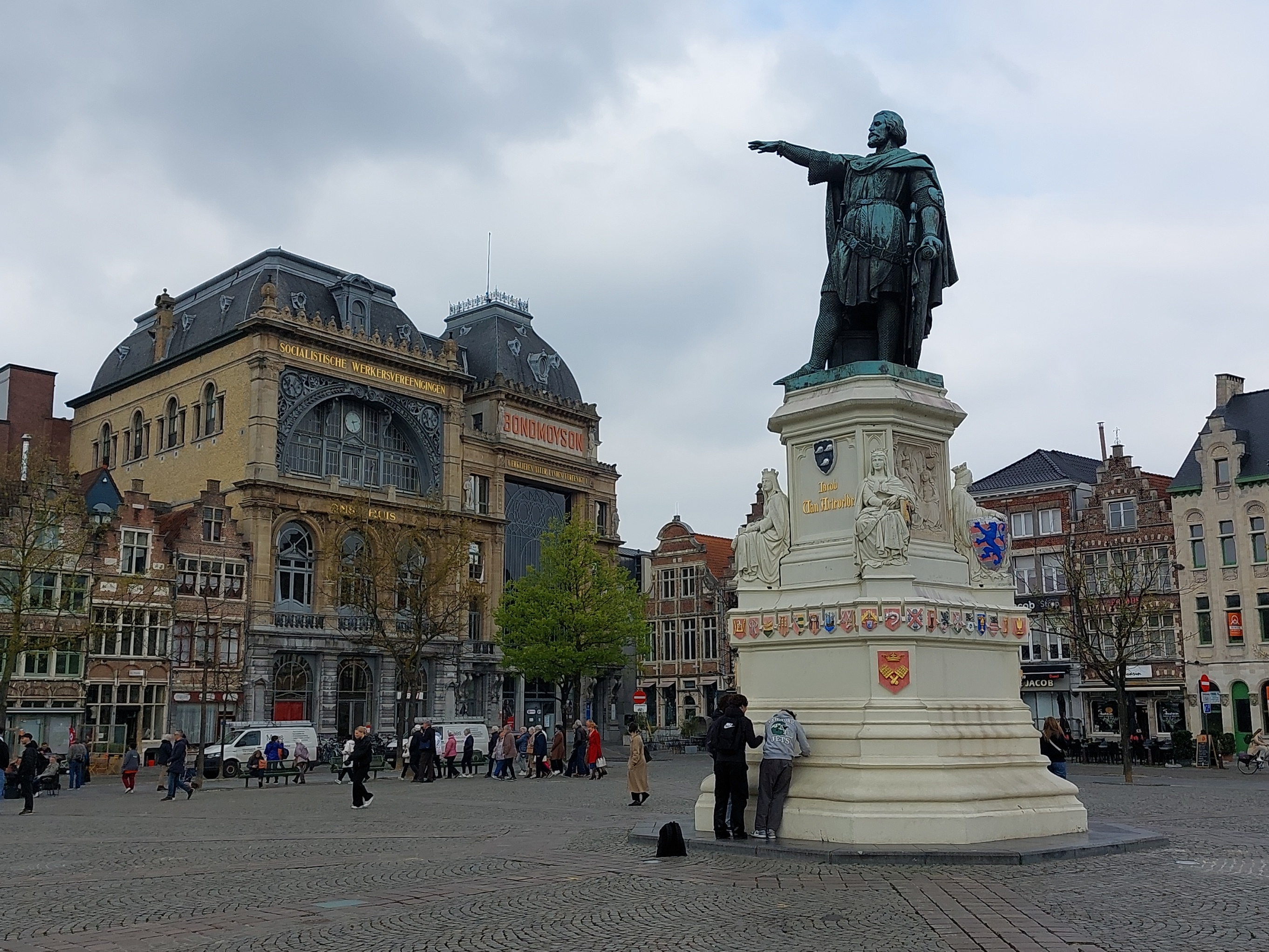 Postkaart: Gent, Jacob van Artevelde ausammas rephoto