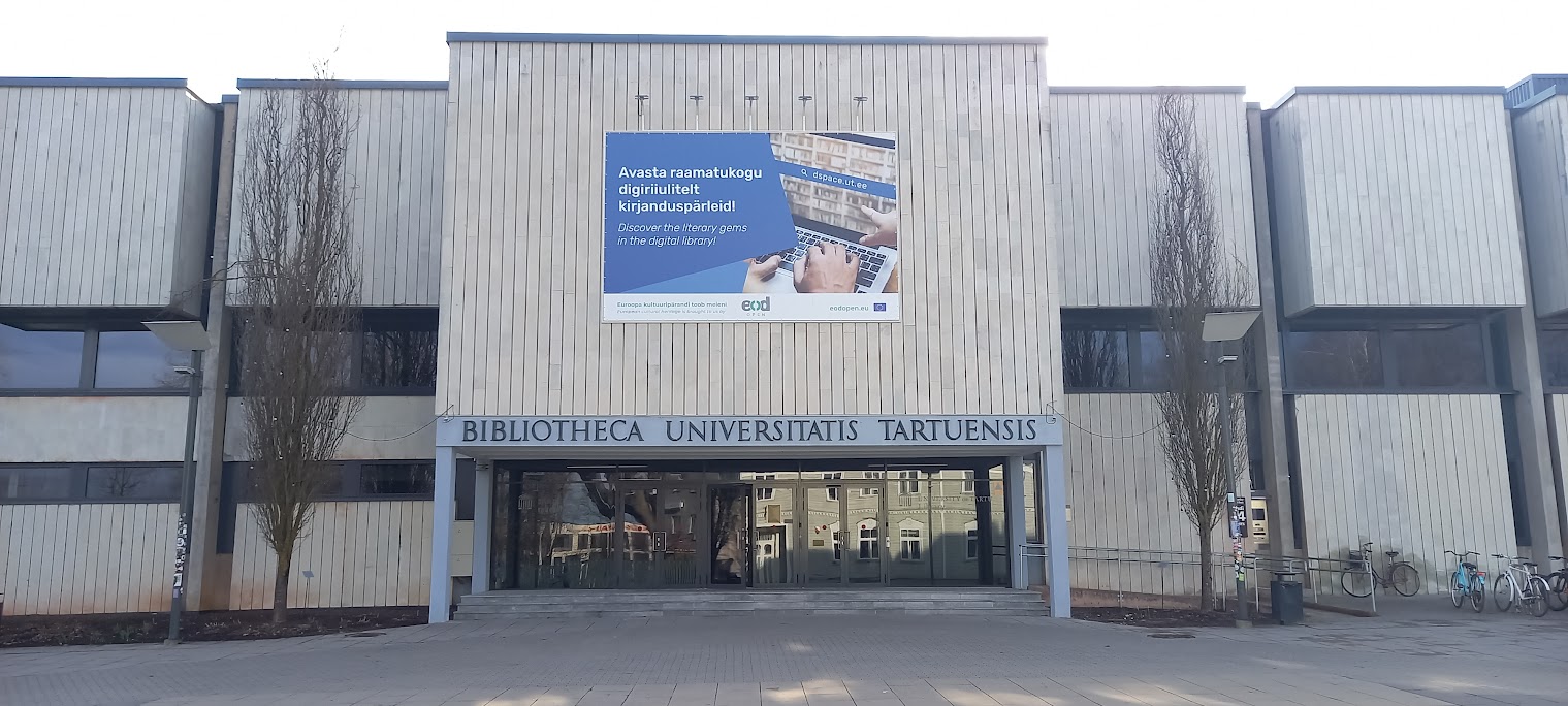 Tartu. New building of the University of Tartu library rephoto