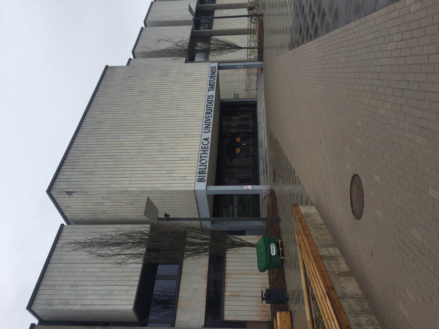 Tartu. New building of the University of Tartu library rephoto