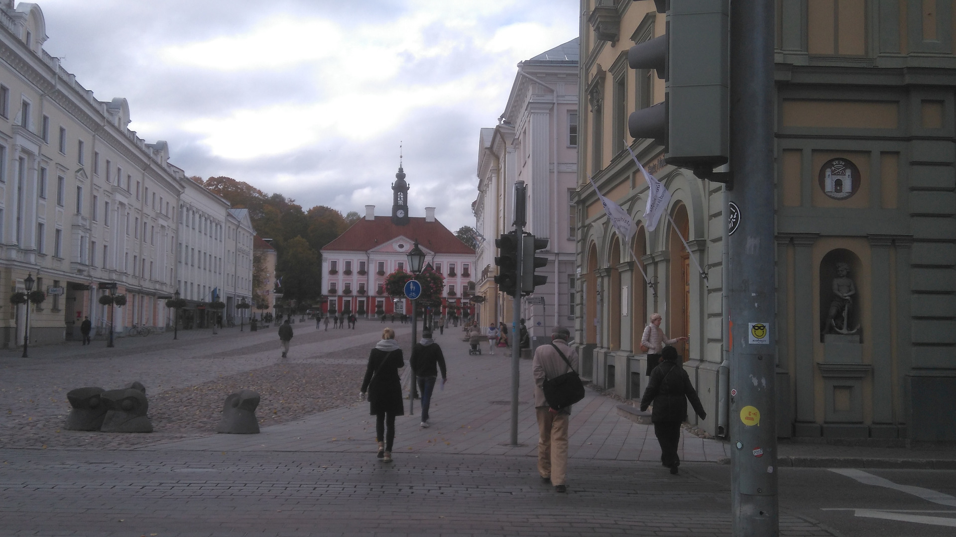 Tartu, views of the Place of the House. rephoto