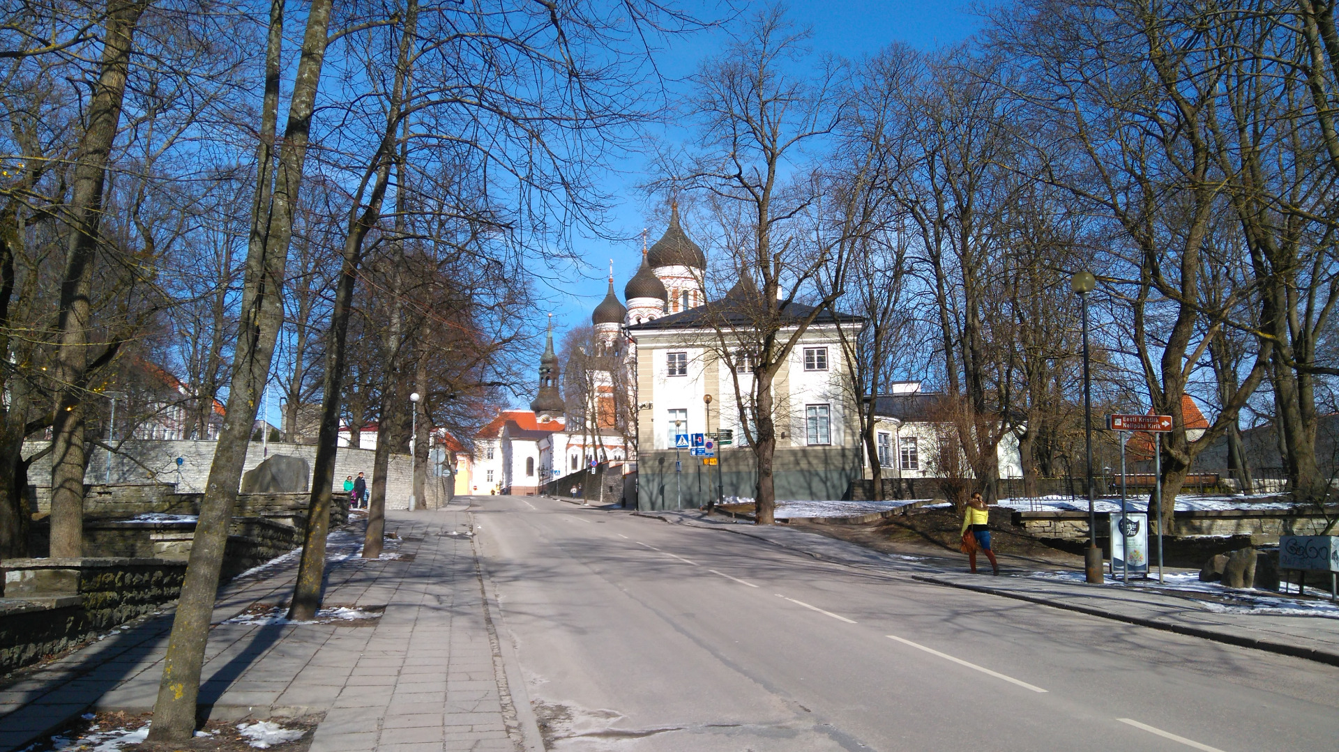 Tallinn, view of Toompea from Kaarli Street. rephoto