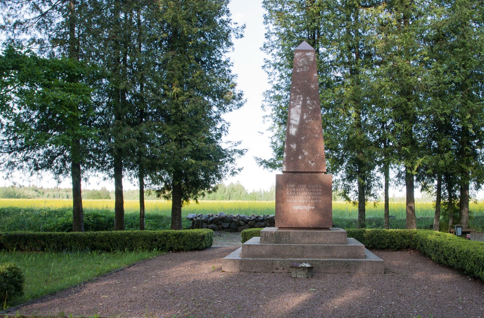 Vabadussõja kangelaste mälestussamba taasavamine Palamusel. rephoto