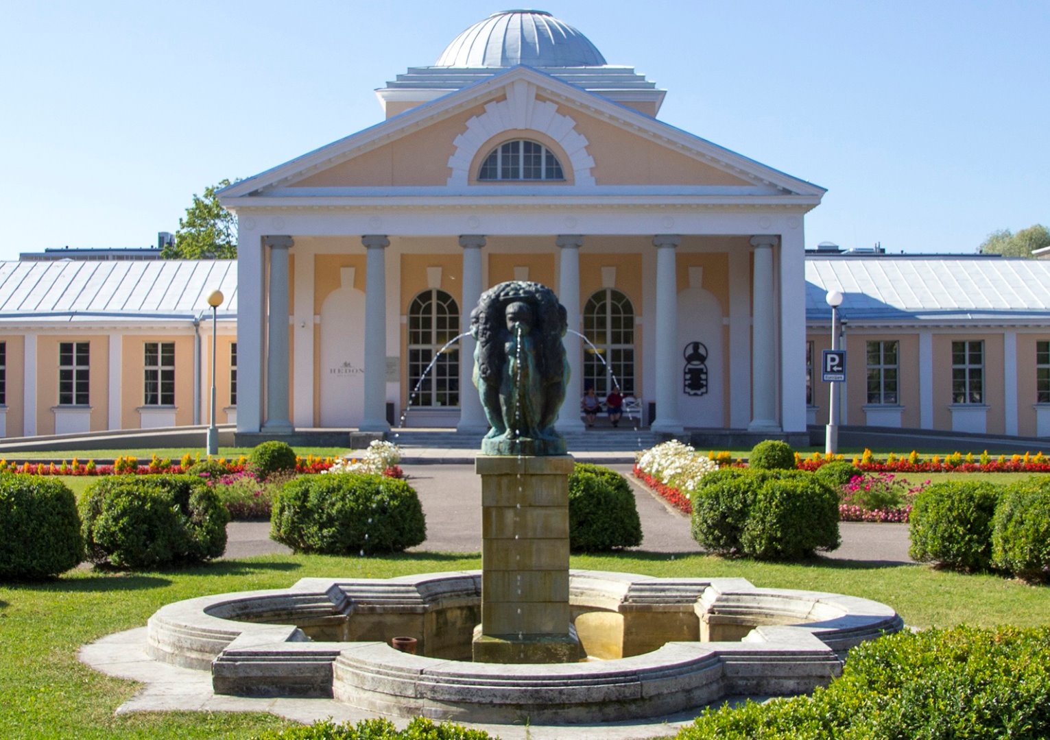 The Pärnu mudravila with a blast bed, a view to the building. Architect Olev Siinmaa; facades Erich von Wolffeldt and Aleksander Nürnberg rephoto