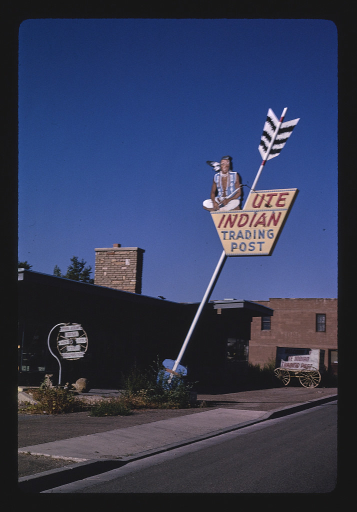Ute Indian Trading Post signs, - Ajapaik