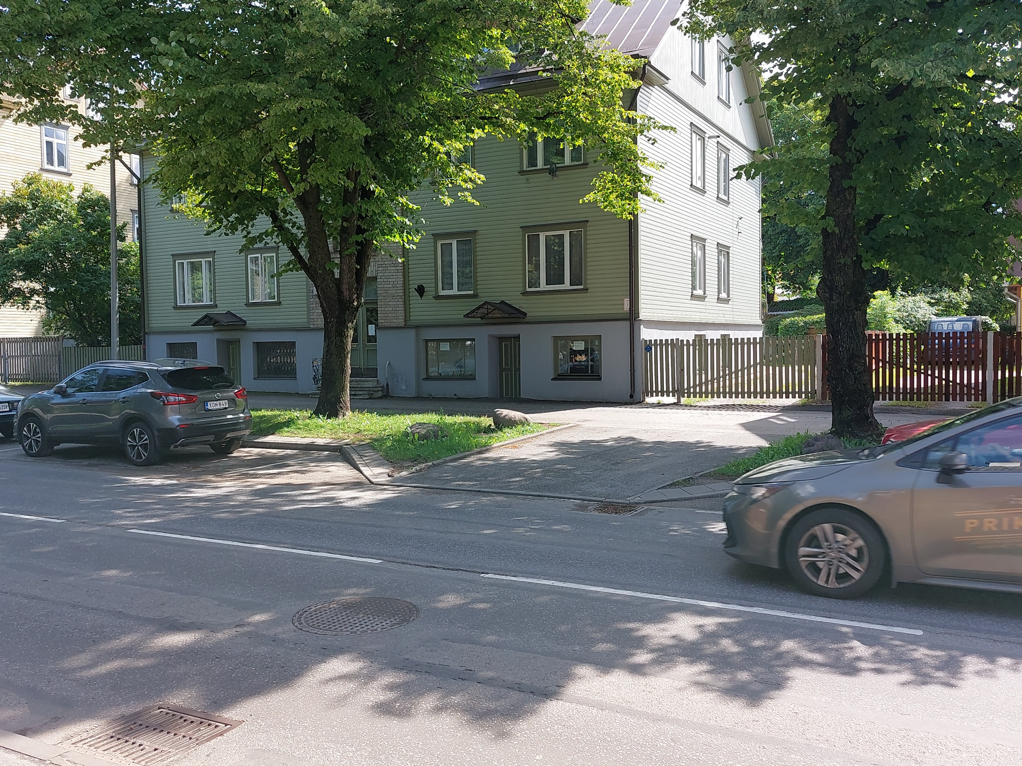 Dressed elephants are moved from the railway station to the circus of Tallinn. rephoto
