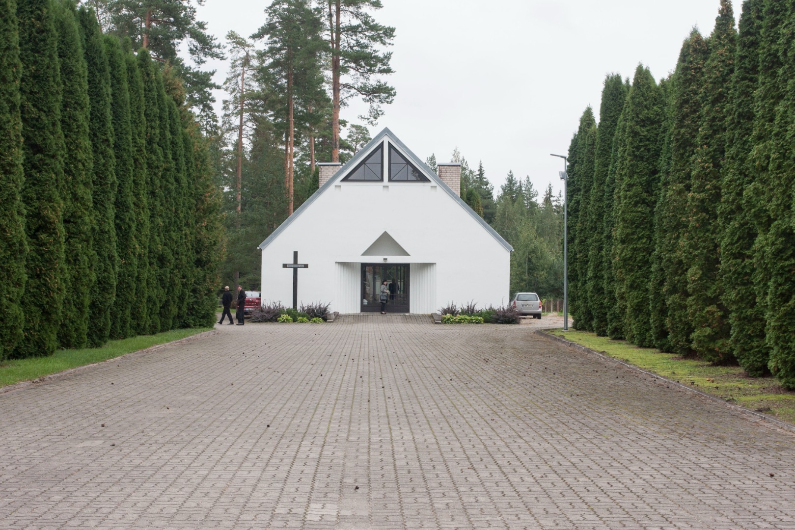 Põlva kabel, fassaadivaade. Arhitekt Ants Raid rephoto