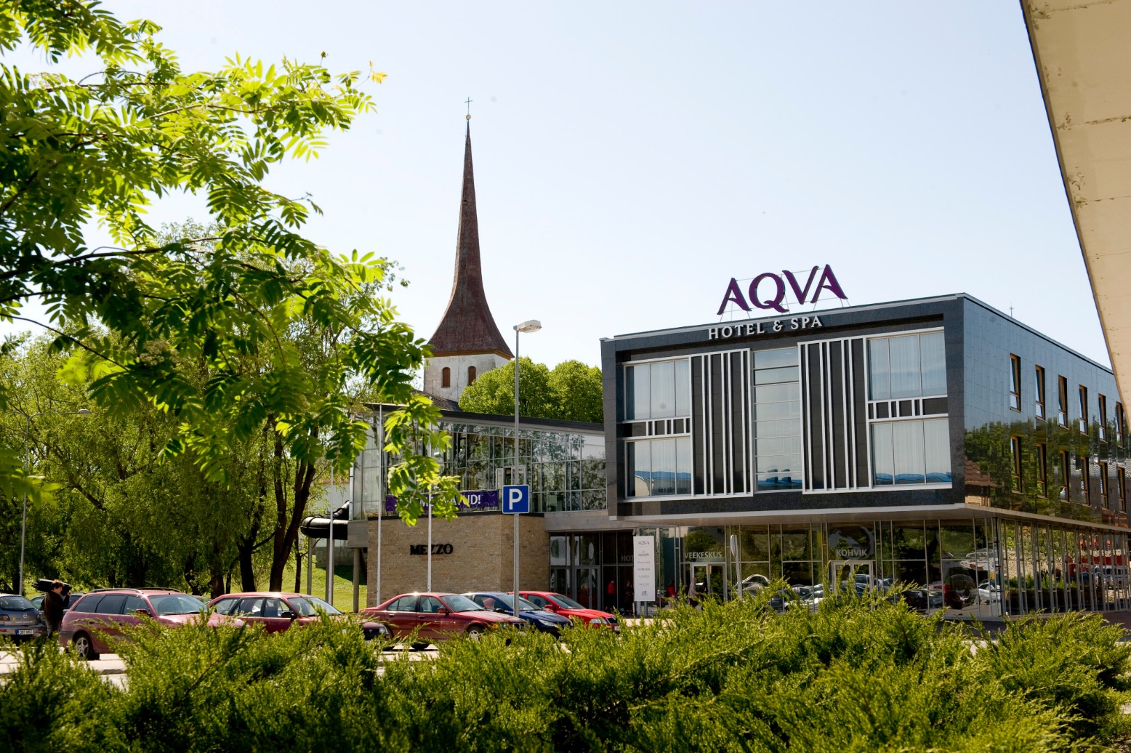 Aqva Hotel & Spa hoone - Aqva Hotel &amp; Spa building at Parkali str 4 in Rakvere rephoto