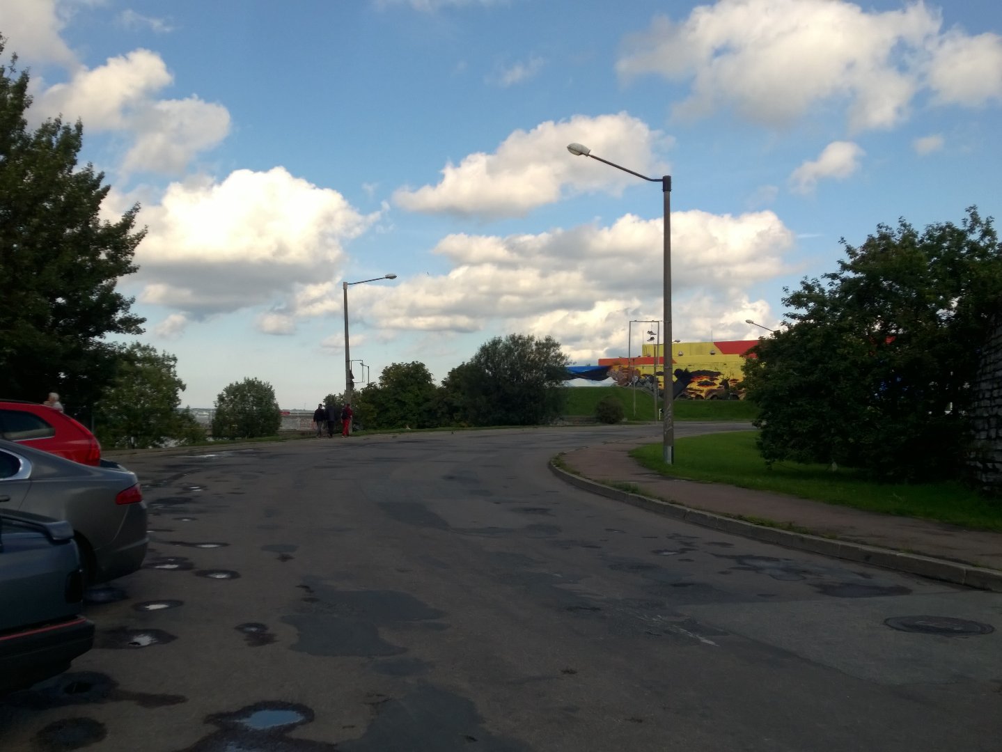 Kalasadama Street in Tallinn, view towards the city hall rephoto