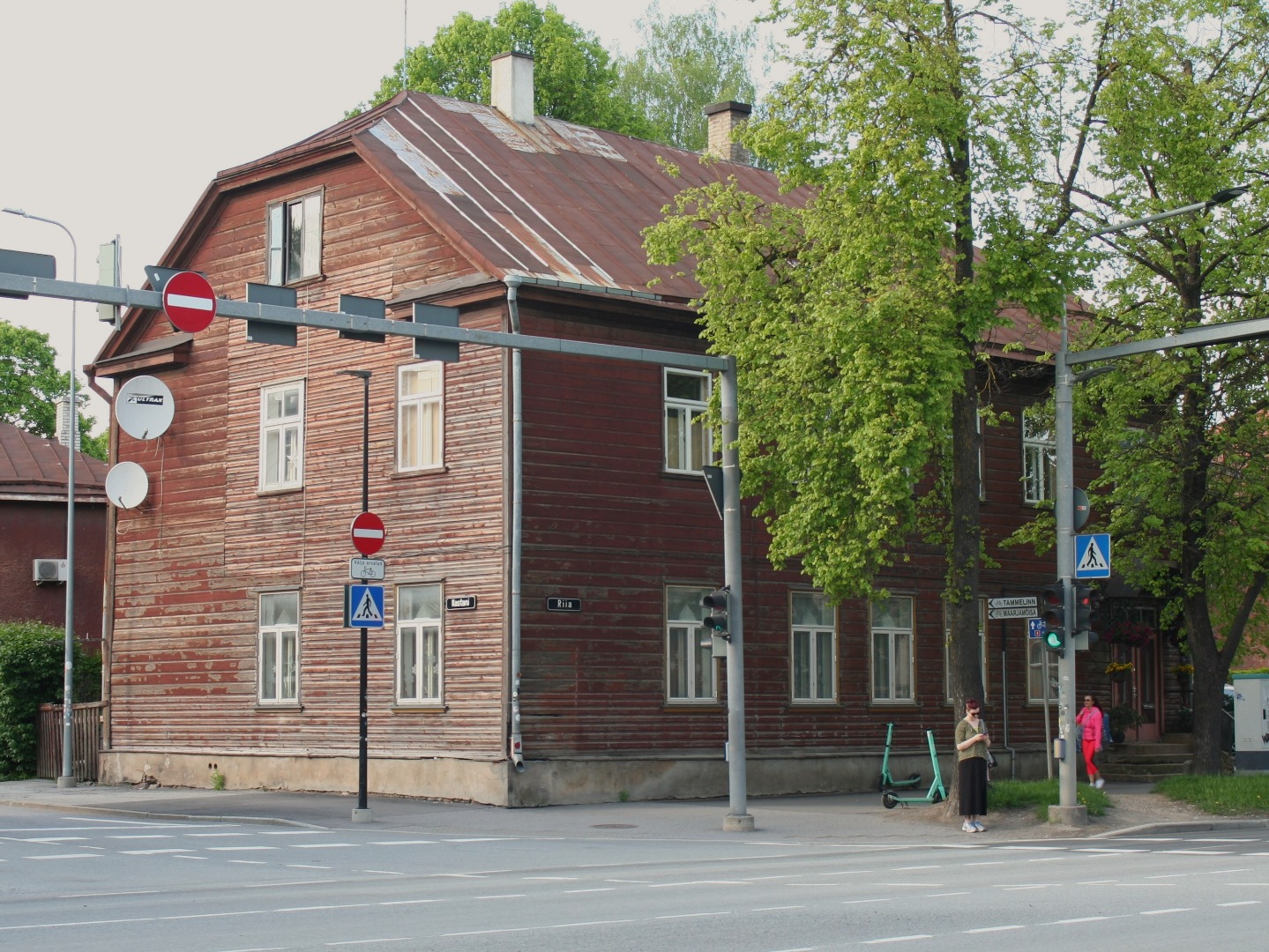 Riia ja Kastani tänavate nurk. rephoto
