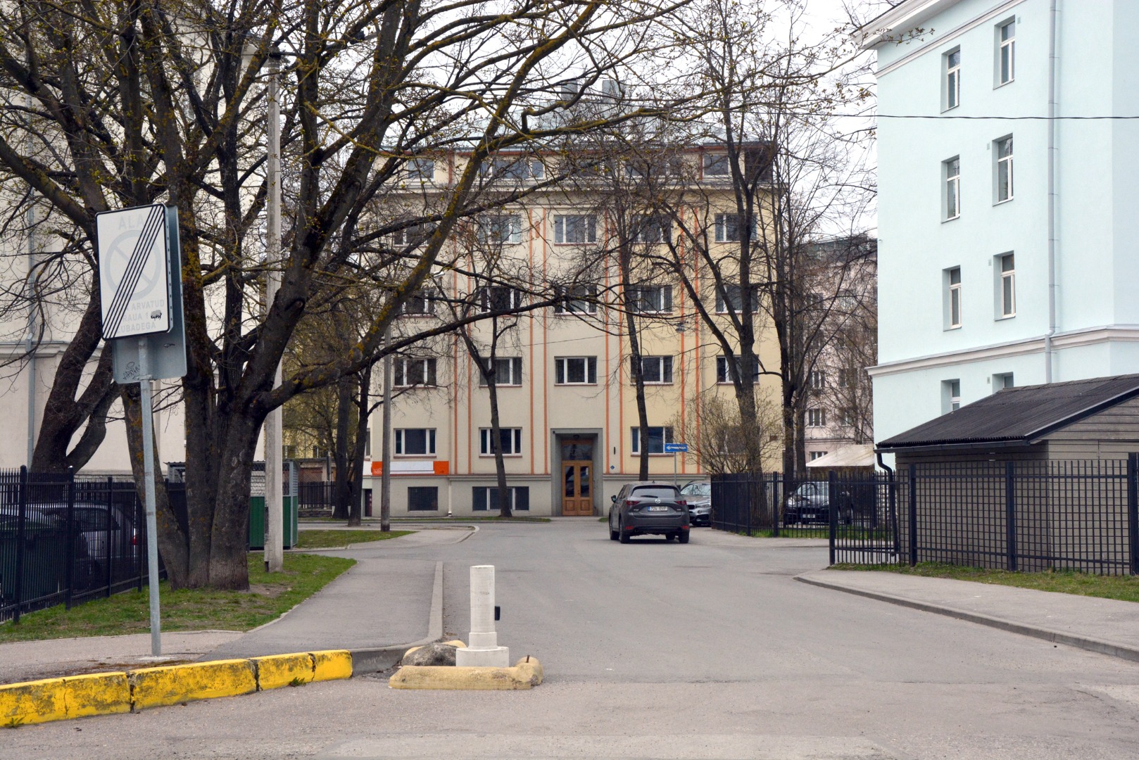 View on the River Street (in Kanal), houses dismantled in 1935. rephoto