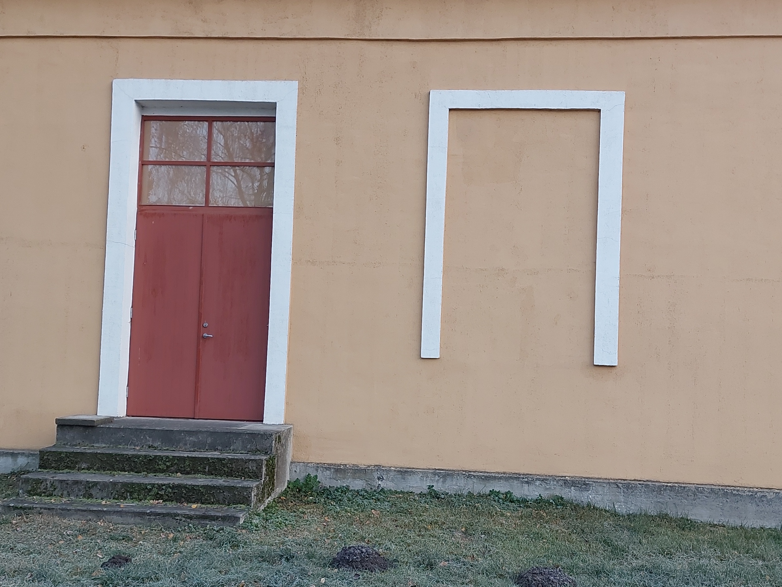 Motiiv ukse, puu ja aknaga rephoto