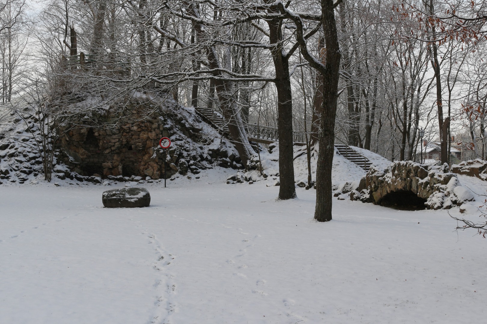 Arheoloogiline kaevamine Tartus 1979a. Ohvrikivi ja musumägi Toomel. rephoto