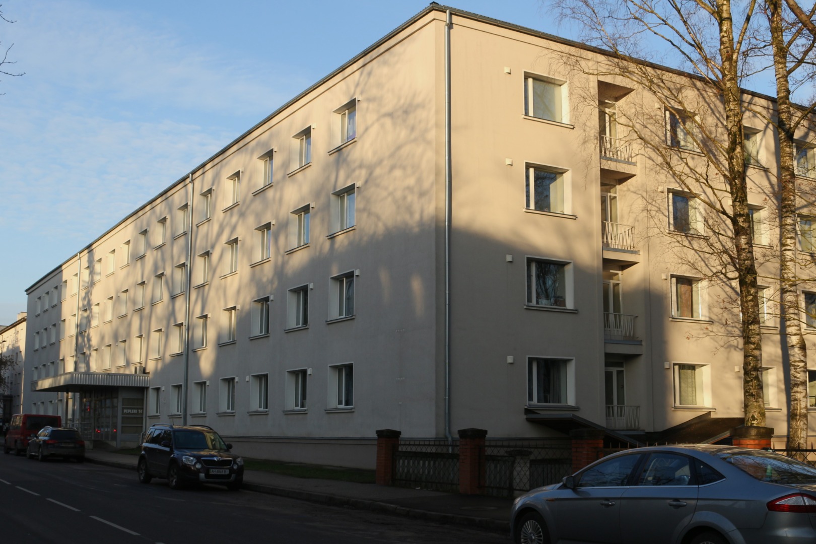 Tartu ülikooli Pälsoni t. ühiselamu ehitus. 14. august 1959. a. rephoto