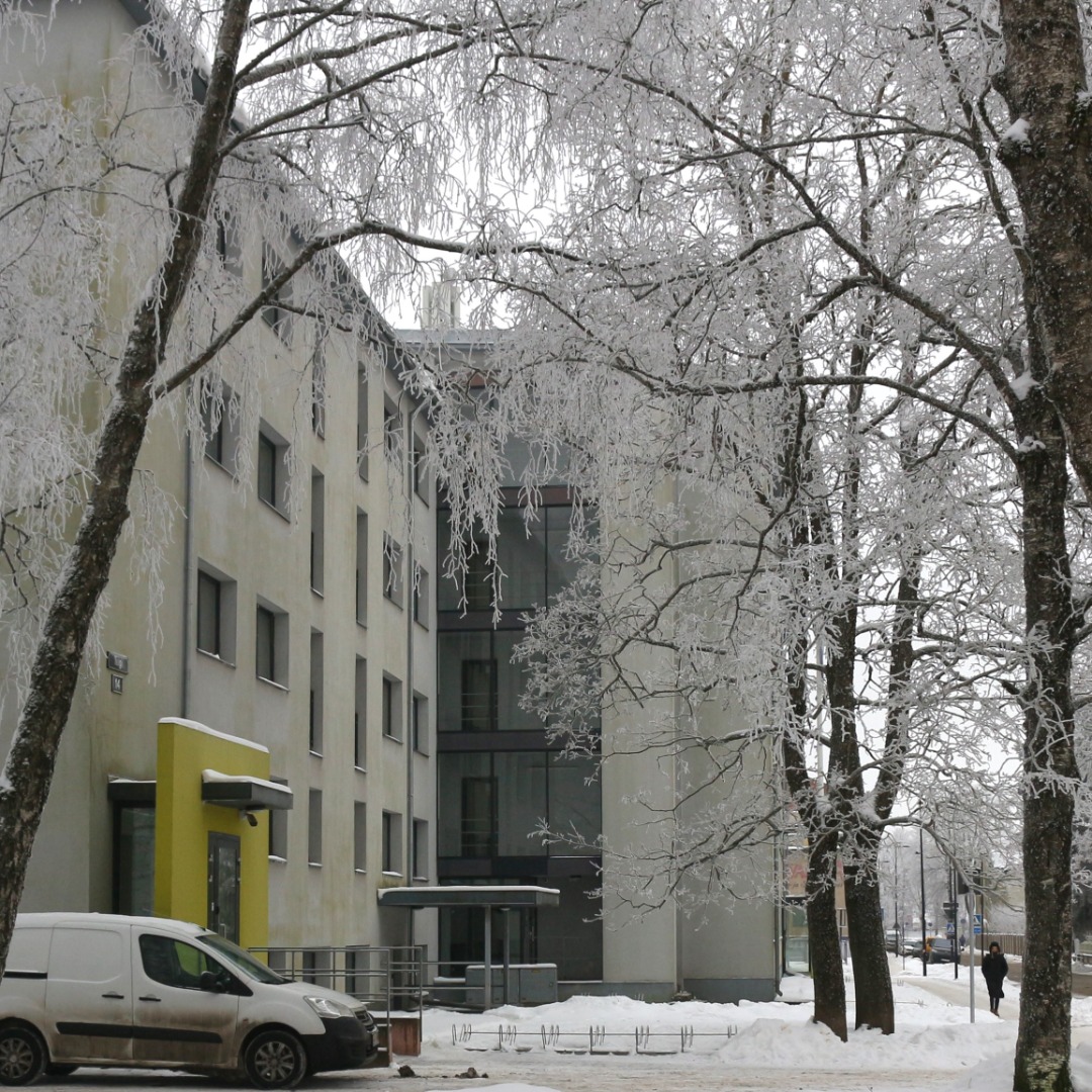 Tartu Ülikool. Ühiselamu Tiigi tn 14. 1960ndatel. rephoto